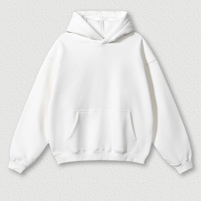 Boxy Fit Men's Cotton Hoodie Fleece Winter Cropped Pullover Custom Cotton Hoodie Oversized