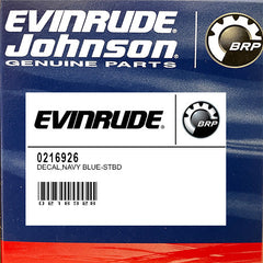 DECAL,NAVY BLUE-STBD 0216926 216926 Evinrude Johnson Spares & Parts