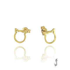 Orecchini gatto in oro 18kt