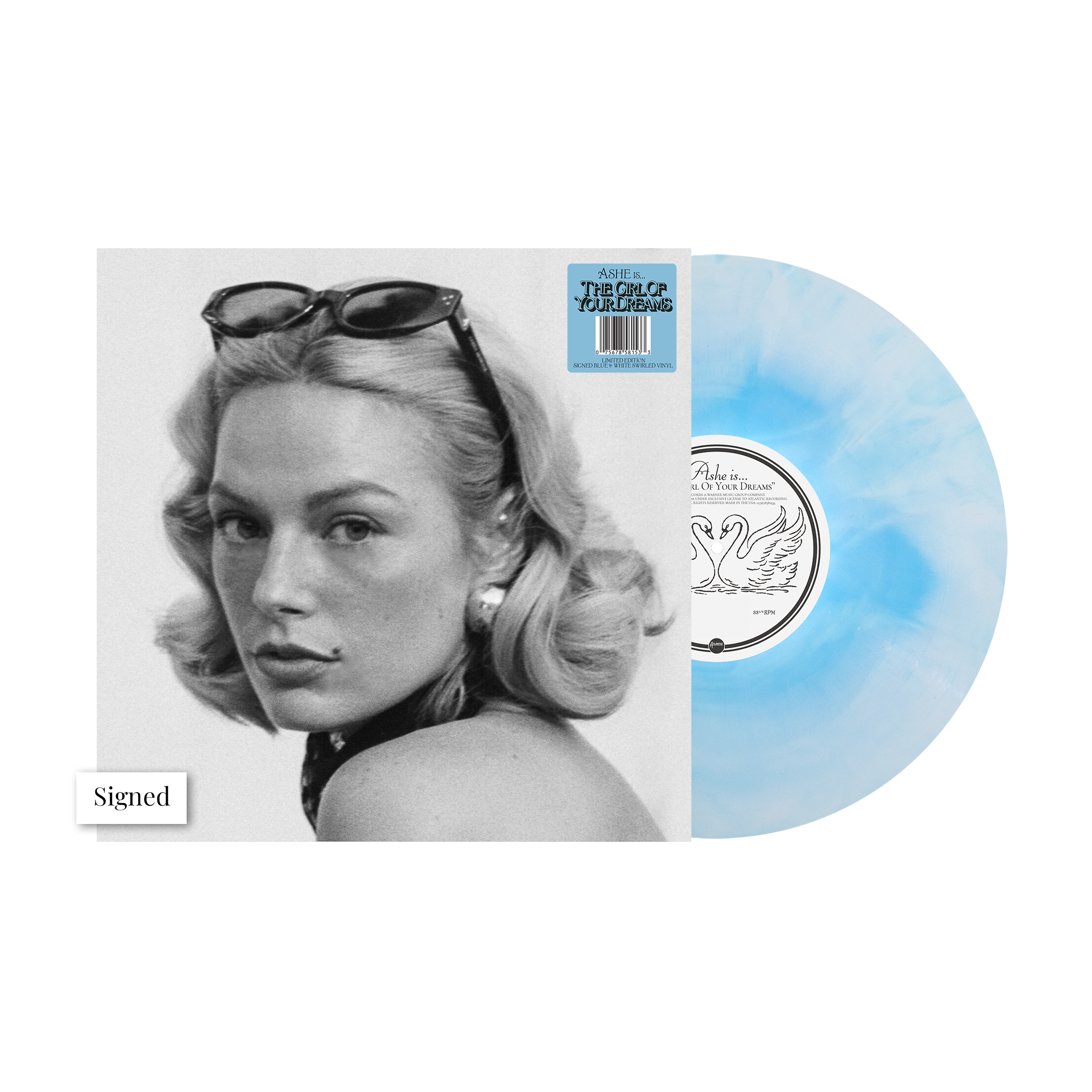 The Girl Of Your Dreams - Signed Limited Edition Blue & White Swirled Vinyl | Ashe