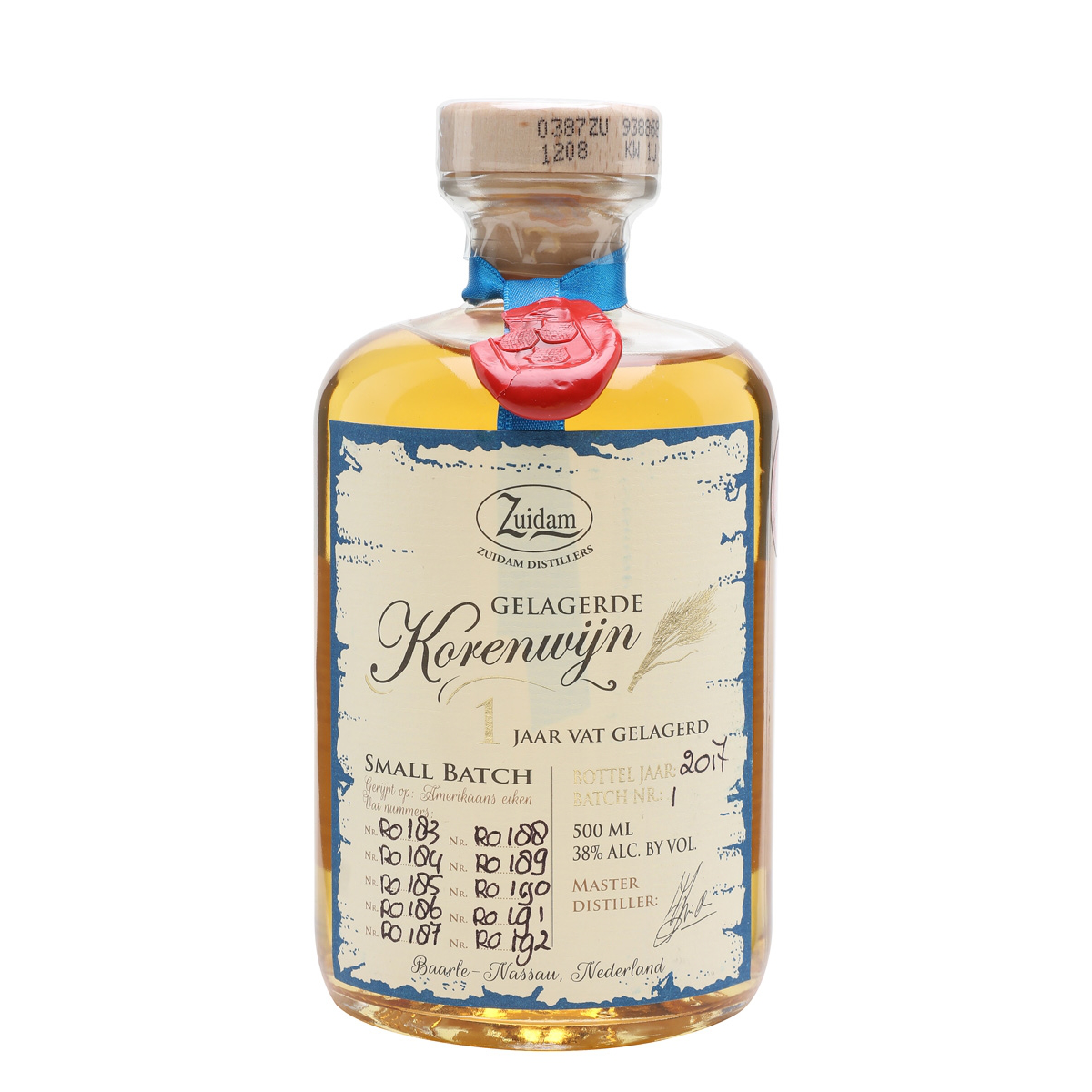 jenever zuidam korenwijn 1y wordt gedistilleerd met jeneverbes, zoethoutwortel en anijszaad.