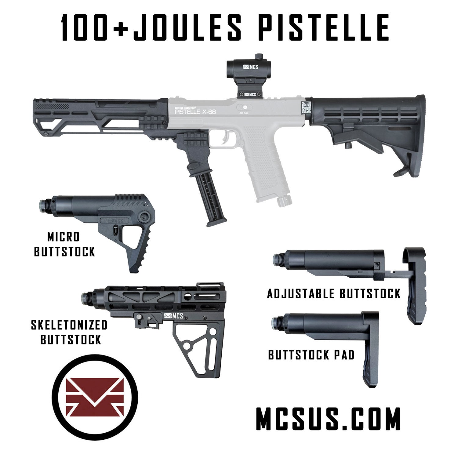 Max Power Upgrade Kit Pistelle X-68 (Gen1 and Gen2) 100+ Joules Defender Talon Carbine Kit