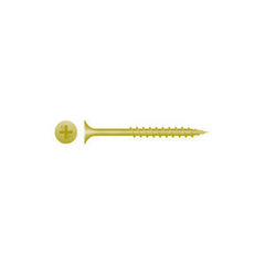 Intercorp #10 x 3-3/4" Phillips Bugle Head Coarse Thread Deck Screws, Yellow Zinc - 800 Qty