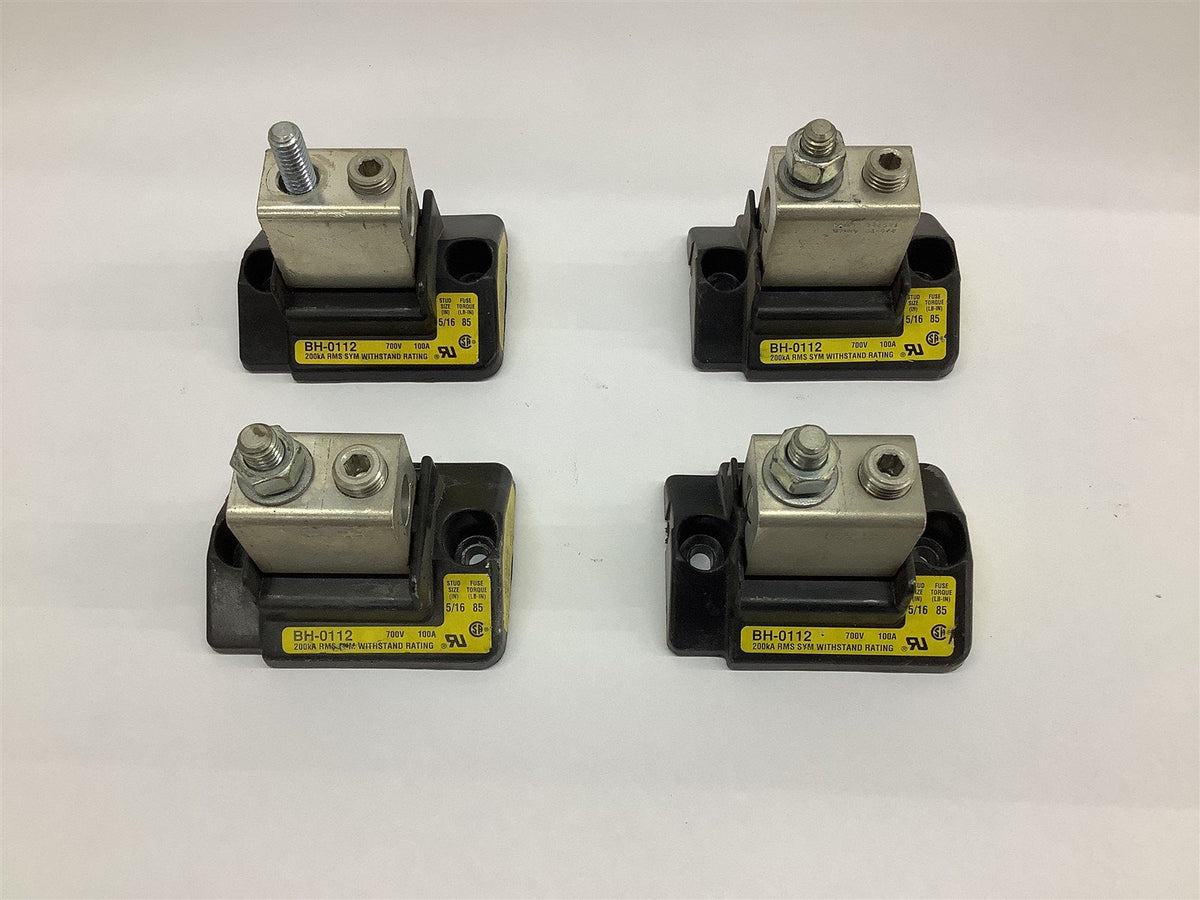 Buss BH-0112 Fuse Block 700 Volts 100 Amp Lot Of 4