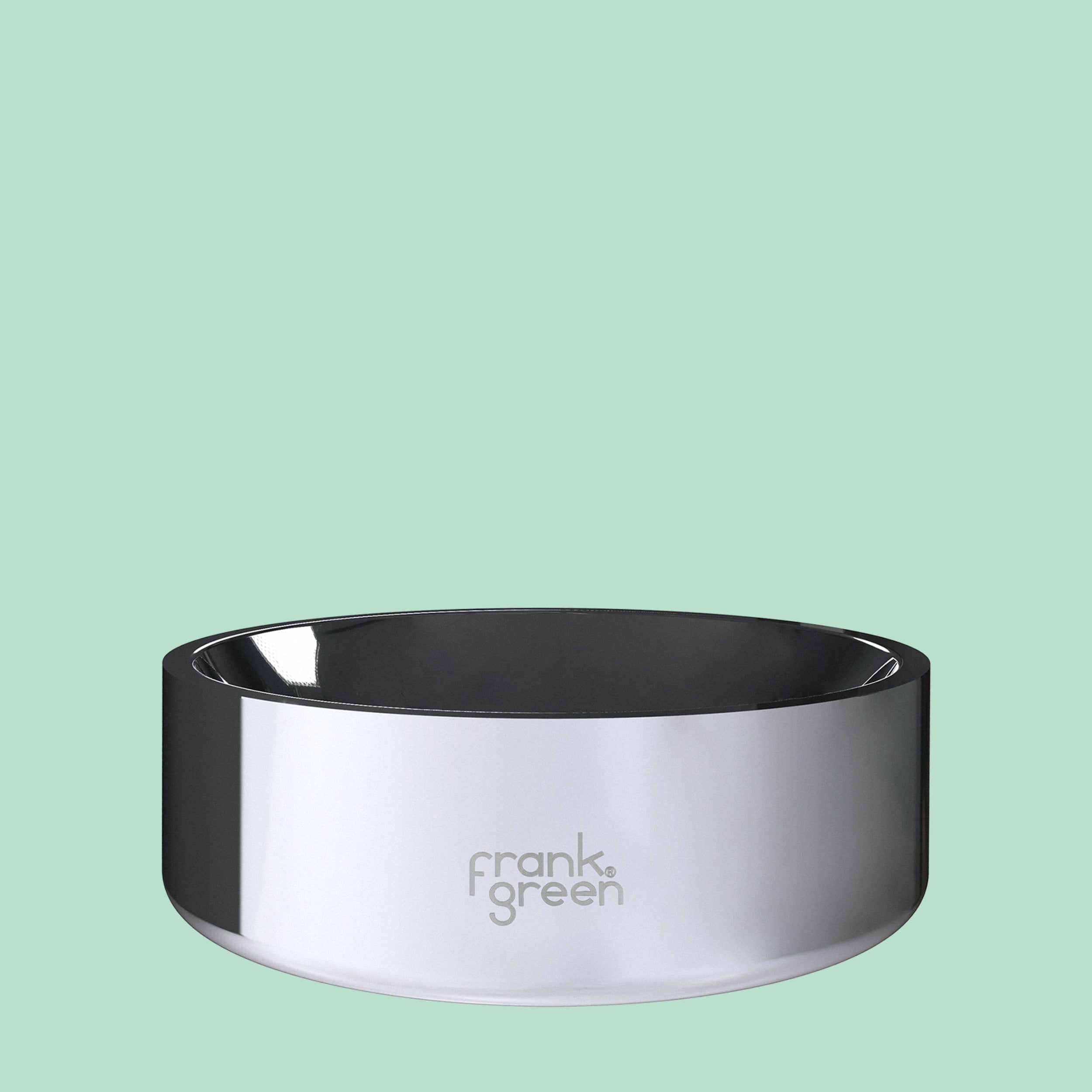 frank green Pet Bowl Large - Silver / Neon Orange Base Ring