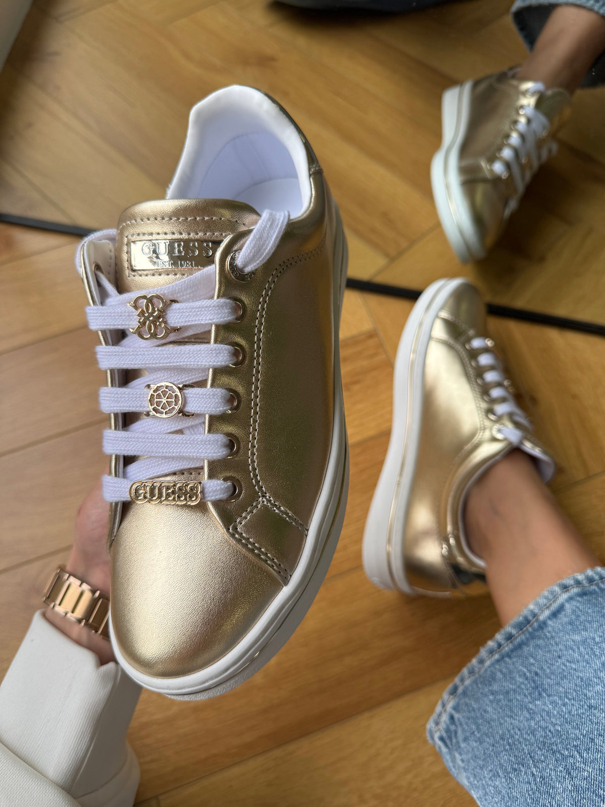 Guess gold sneaker FLTSS3LEL12
