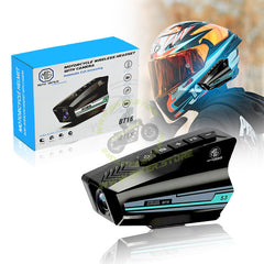 MOTO GENIUS BT 16 Bluetooth Motorcycle Helmet Headset V5.3 with 2K Camera | 2000mAh WiFi DVR | Handsfree Call, Waterproof, Wide Angle, Music & Dash Cam - Biker.Store - www.biker.store