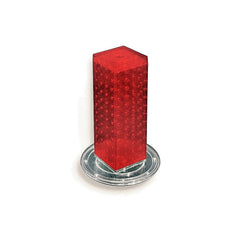 Azar Displays – Présentoir rotatif de comptoir à panneaux perforés sur 4 côtés, 12 x 4 x 4 (po), rouge (700220-RED)-Les quatre panneaux perforés s’emboîtent et reposent sur une base rotative en plastique transparent de 9 pouces de diamètre
