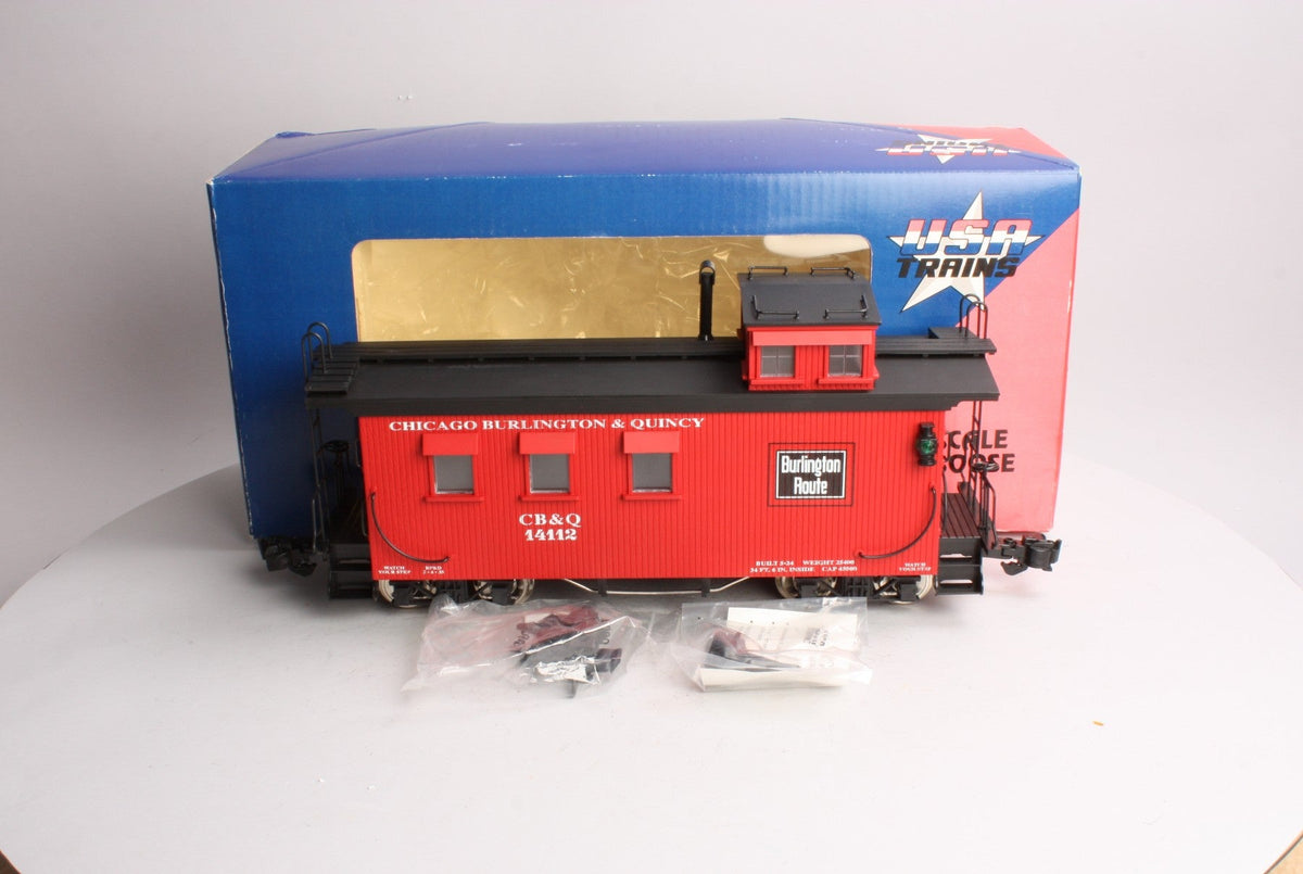 USA Trains 12006 G Scale Burlington Route Caboose #14112 (Metal Wheels)