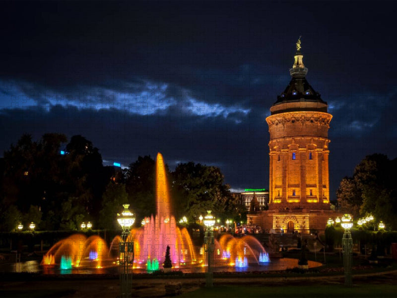 Wasserturm und Lichtspiele - CALVENDO Foto-Puzzle'
