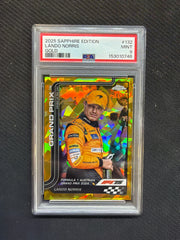 2025 Topps Chrome F1 Sapphire Lando Norris Gold /50 PSA 9 Mclaren