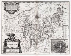Historic Map : Nuremberg , Germany 1630 Territorium Norimbergense. , Vintage Wall Art