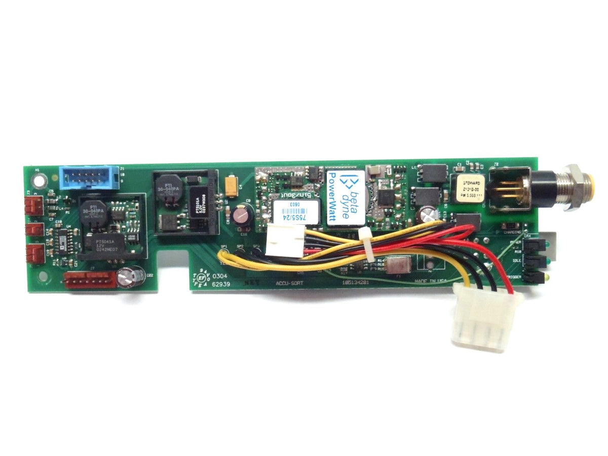 105134201 | Accu-Sort Power Board I/O Module Card Accuvision AV4000-D Decoder - Used - Maverick Industrial Sales