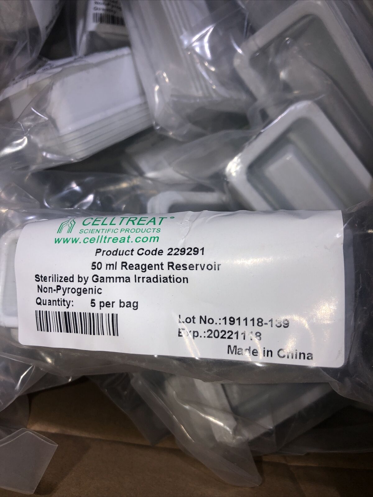 Case Of 200 CELLTREAT 50mL Reagent Reservoir Sterile #229291-Mega Mart Warehouse-Ultimate Unclaimed Freight Buyer and Seller Specialists