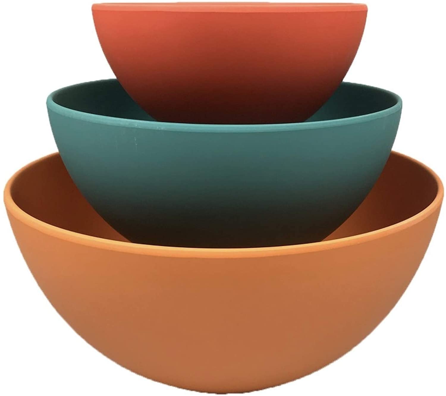 School of Wok - Bamboo Fibre Multicoloured Mixing Bowls - Set of 3