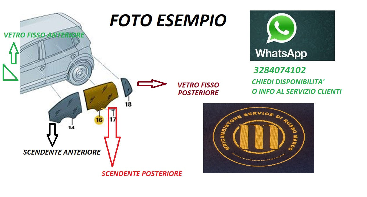 SCENDENTE - FISSO PER  NEMO / FIORINO / QUBO / BIPPER '08 CENTRALE FISSO P/DX CARR VR **ORIGINALE** 2008
