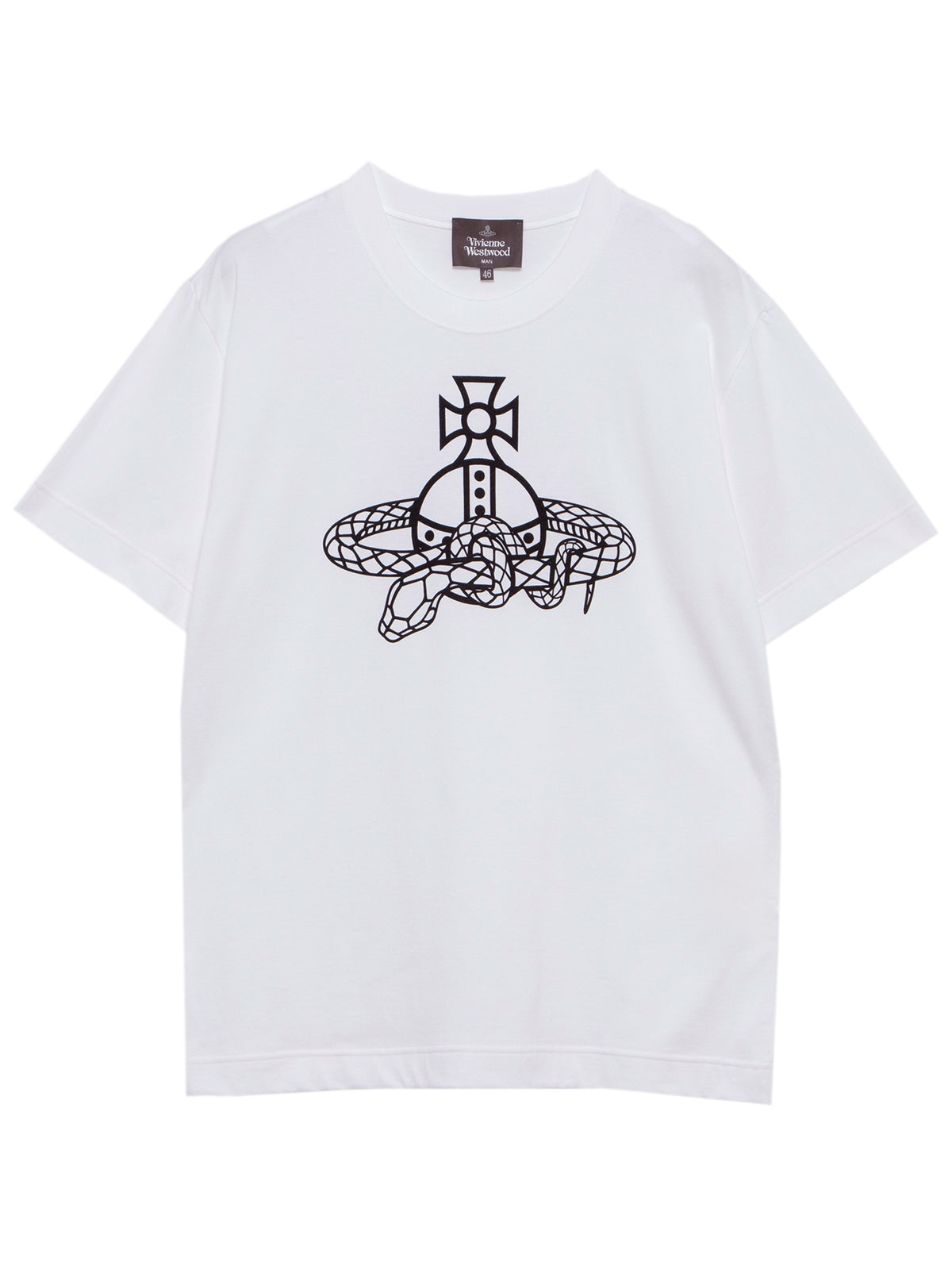Vivienne Westwood Snake Orb Printed Tee White Black