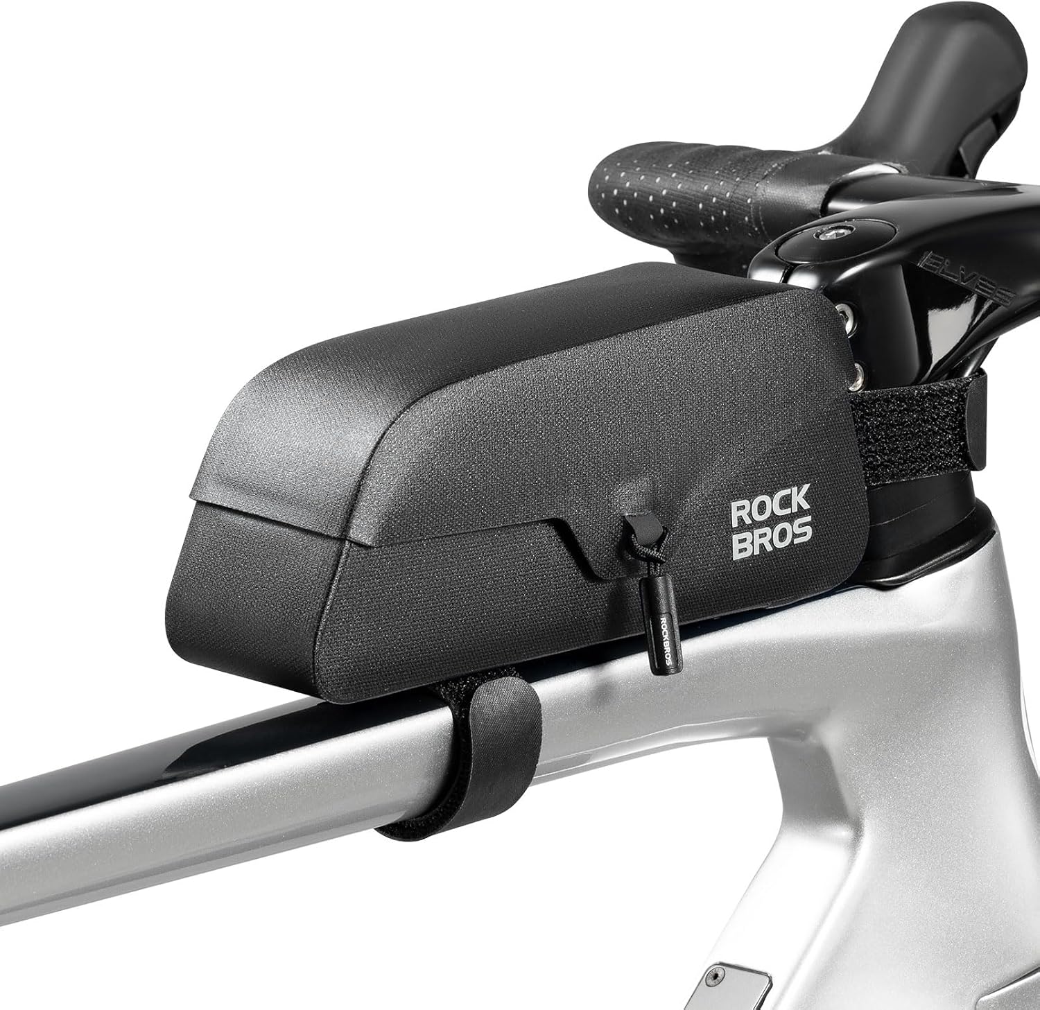 ROCKBROS Waterproof Bike Frame Bag, Front Tube Bag, Hard Bag for MTB Racing Bike, with Flip and Magnetic Cover, Practical Capacity 0.6/0.9 L