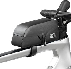 ROCKBROS Waterproof Bike Frame Bag, Front Tube Bag, Hard Bag for MTB Racing Bike, with Flip and Magnetic Cover, Practical Capacity 0.6/0.9 L