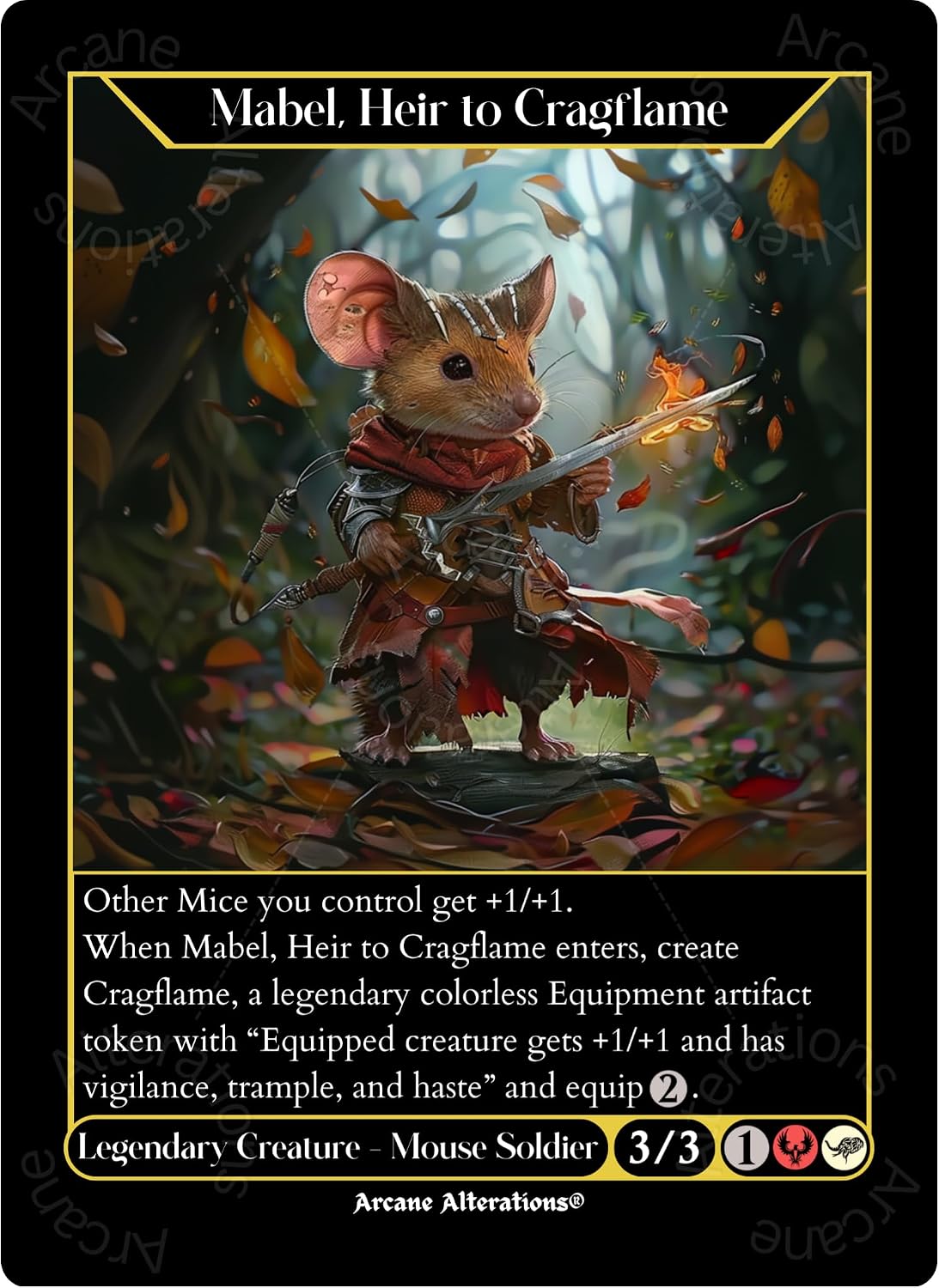 Mabel, Heir to Cragflame Altered Art Custom Proxy Cards