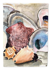Caroline's Treasures Sea Shells House Flag 28x40 Porch Sleeve Pole Decorative Outside Yard Banner Artwork Wall Hanging, Polyester