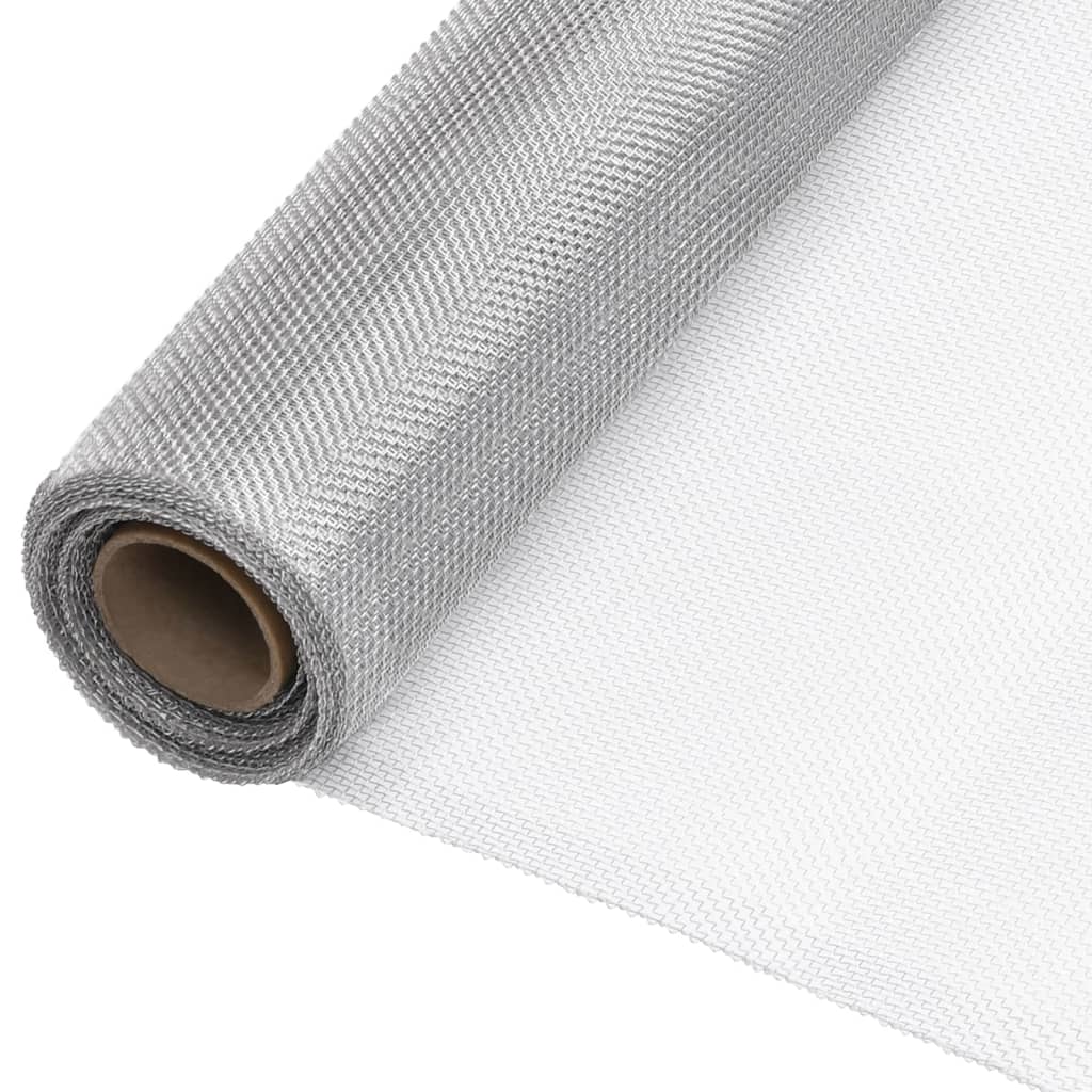 Nettingskjerm aluminium 60x1000 cm sølv