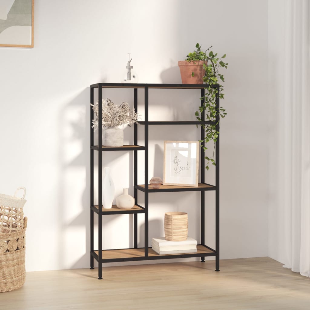 Bogreol 80X30X Stål Og Konstrueret Træ