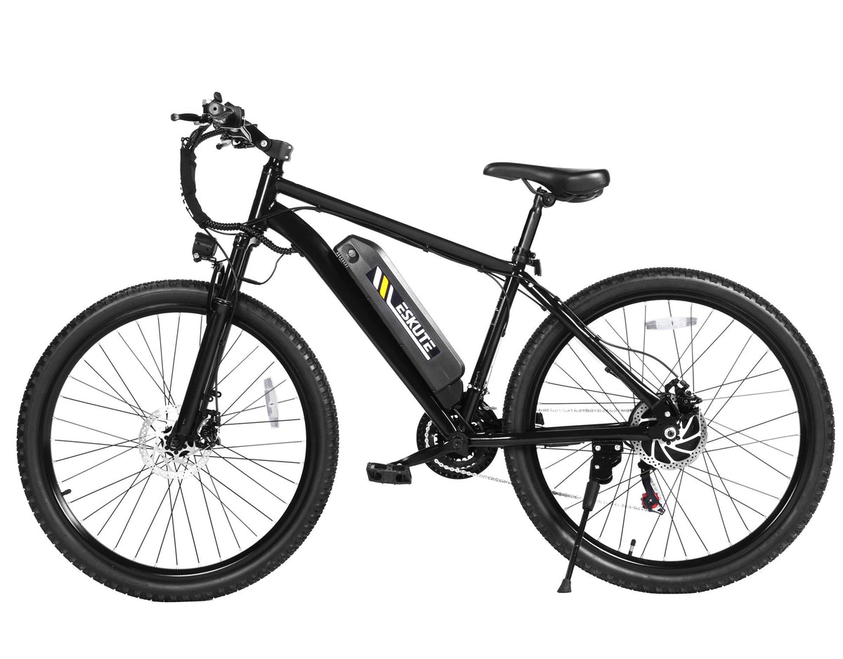 Black electric bicycle on a white background