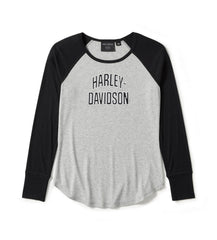 ARCHED FONT RAGLAN LONG SLEEVE TEE