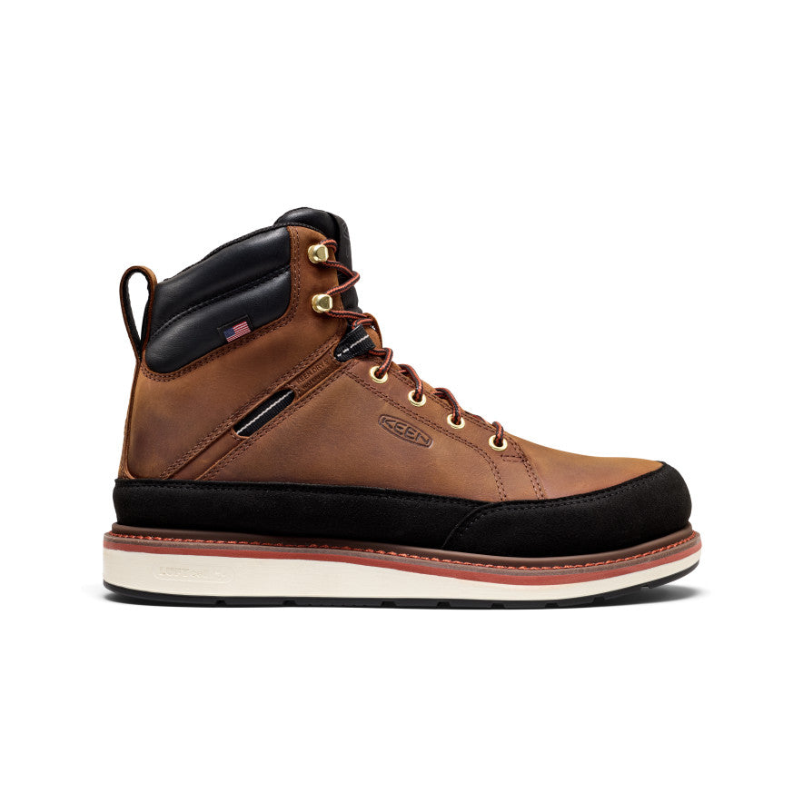 image|one|both|both|Men's Liberty Racer 6" Waterproof Work Boot (Carbon Toe) - Side Image