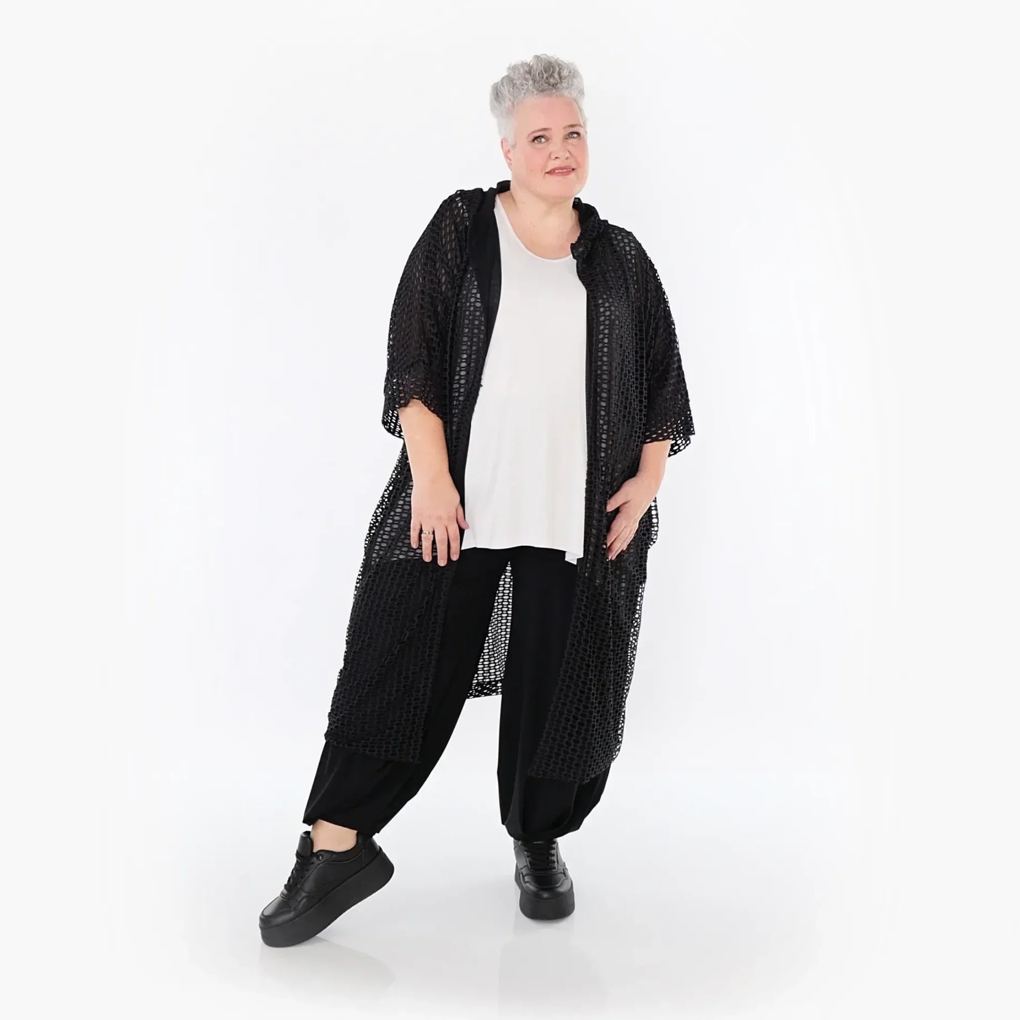 Ballonhose von AKH Fashion aus Materialmix, 1431.05920, Schwarz, Ausgefallen, Zeitlos