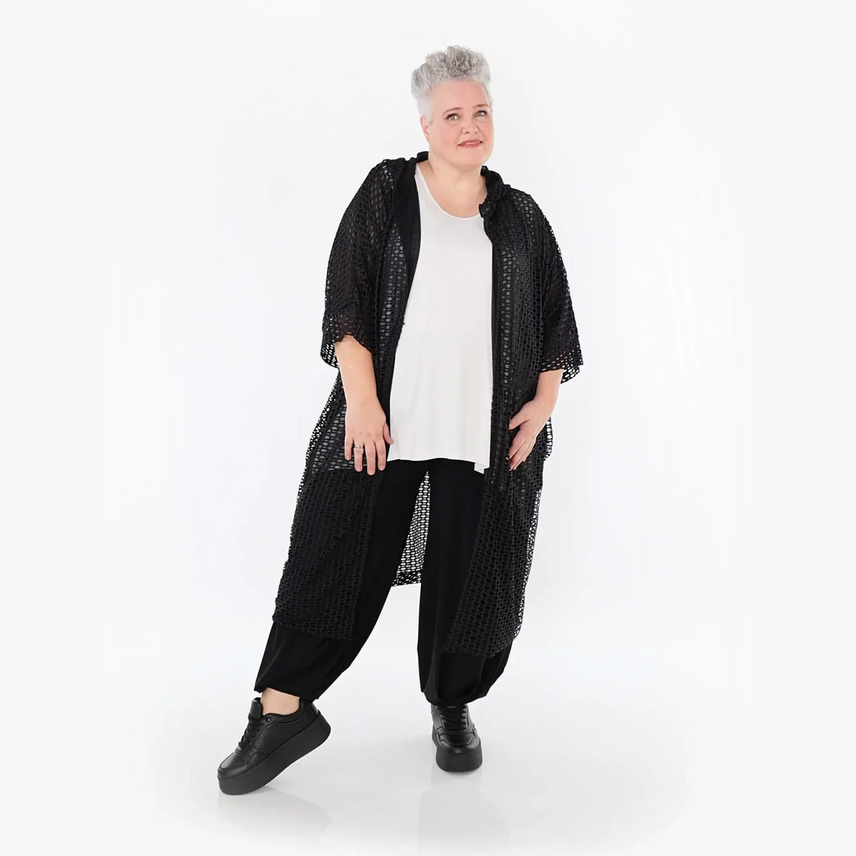 Ballonhose von AKH Fashion aus Materialmix, 1431.05920, Schwarz, Ausgefallen, Zeitlos
