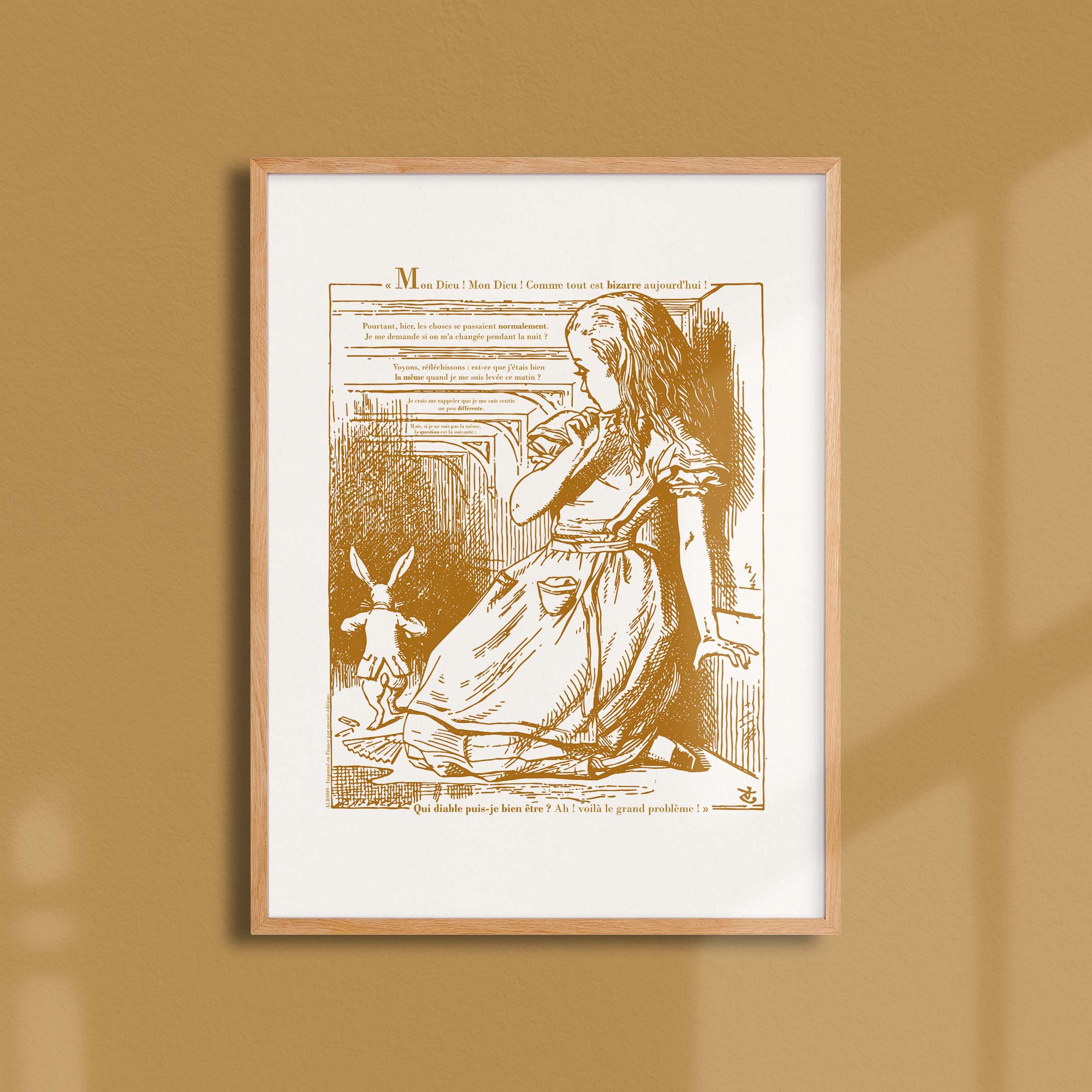 Poster for "The Imperfects": Giant Alice watches the rabbit run away