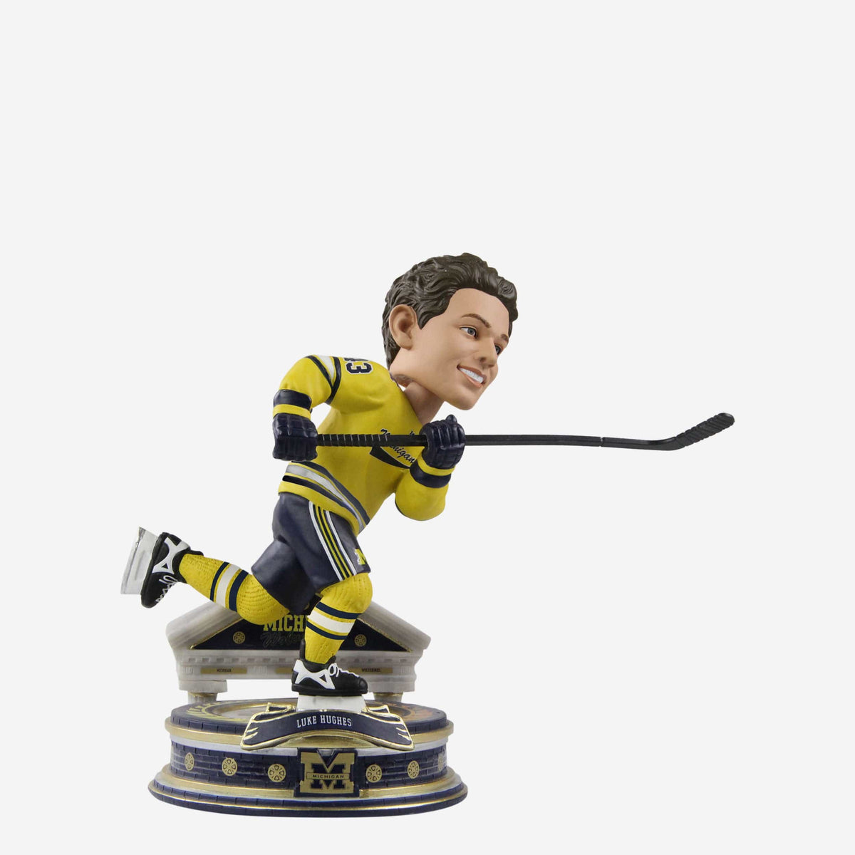 Luke Hughes Michigan Wolverines Hockey Student Athlete Bobblehead FOCO - FOCO.com