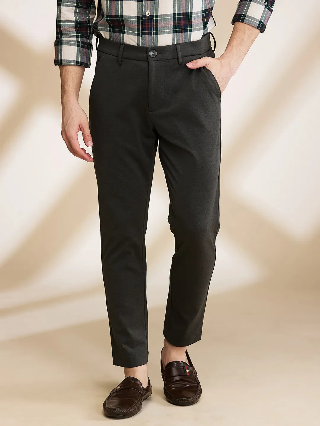 Olive Cropped fit Men's Chinos