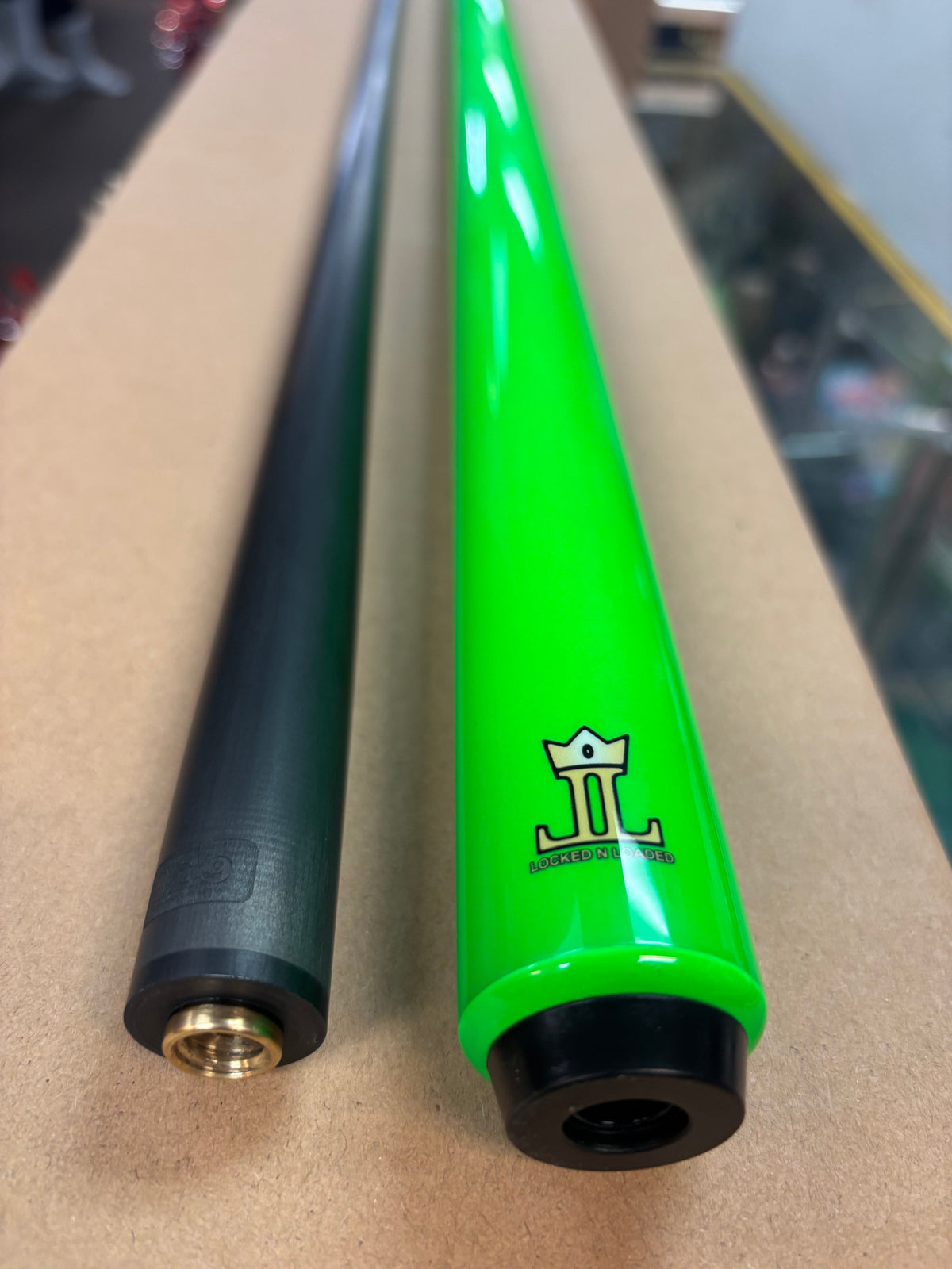 LOCKED N LOADED BREAK CUE (GREEN)