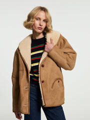 MANTEAU TATOOSH SHEARLING CAMEL
