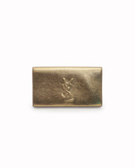 Yves Saint Laurent Metallic Gold Leather Bell de Jour Clutch Bag