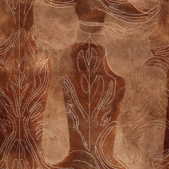 Brown Bootmaker's Etch wallpaper with leaf pattern and textured appearance.