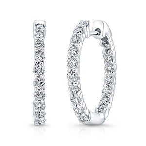 naturel diamant 4.80carats boucle d'oreille vue de face