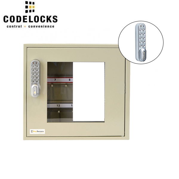 CodeLocks - Key Secure View Hook Key Cabinet w/ KL1000 - Portable - Keyless Access - Private & Public Function - Master & User - Optional Cabinet Size - UHS Hardware