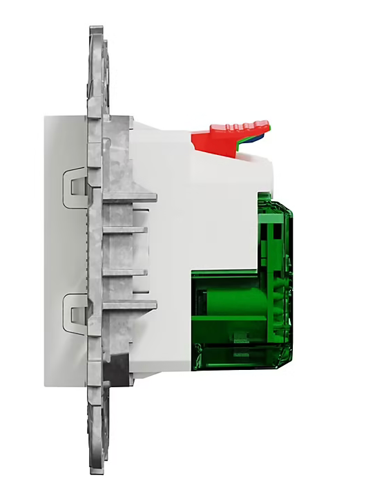 Mécanisme prise avec terre affleurante + usb C 10.5W Schneider Electric Unica blanc