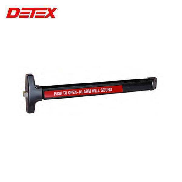 Detex - V40 - Rim Exit Device - Electric Alarm with Battery (EB) - Black Anodized - 36" - UHS Hardware