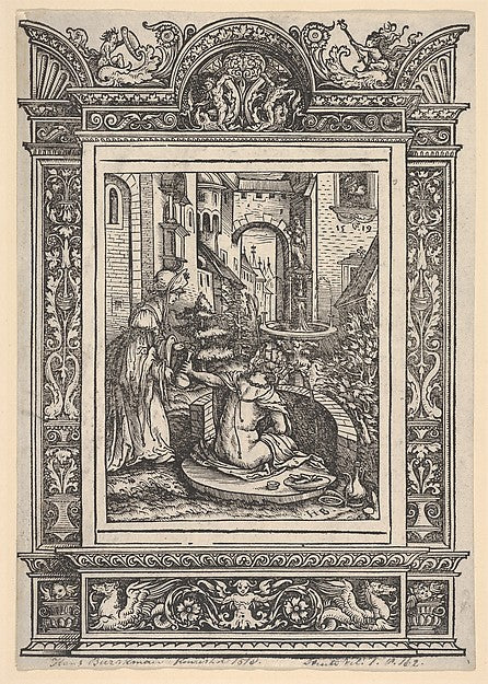 Hans Burgkmair , Border by Hans Weiditz the Younger , Block -16x12"(A3) Poster