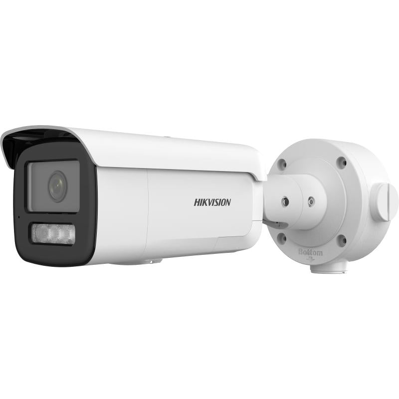 Hikvision DS-2CD3T46G2-ISU/SL 4MP AcuSense Fixed Bullet Network Camera – Strobe Light & Audible Warning, Built-in Mic, IP67 Outdoor Security Camera