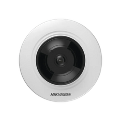 Cámara Mini Fisheye IP 5 Megapixel HIKVISION Panorámica 180° - 360° Microfono Integrado 8 mts IR Uso en Interior PoE Múltiples Vistas por iVMS-4200 Alarmas I/O Micro SD  DS-2CD2955G0-ISU - SILYMX