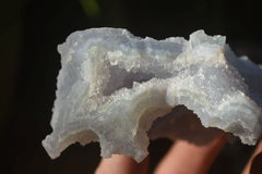 Natural Etched Blue Chalcedony Specimens  x 6 From Nsanje, Malawi - Toprock Gemstones and Minerals