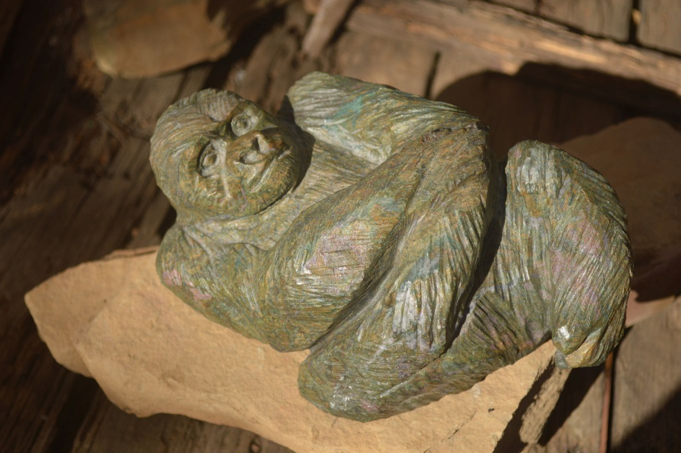 Polished  Green Verdite Gorilla Carving  x 1 From Zimbabwe - Toprock Gemstones and Minerals