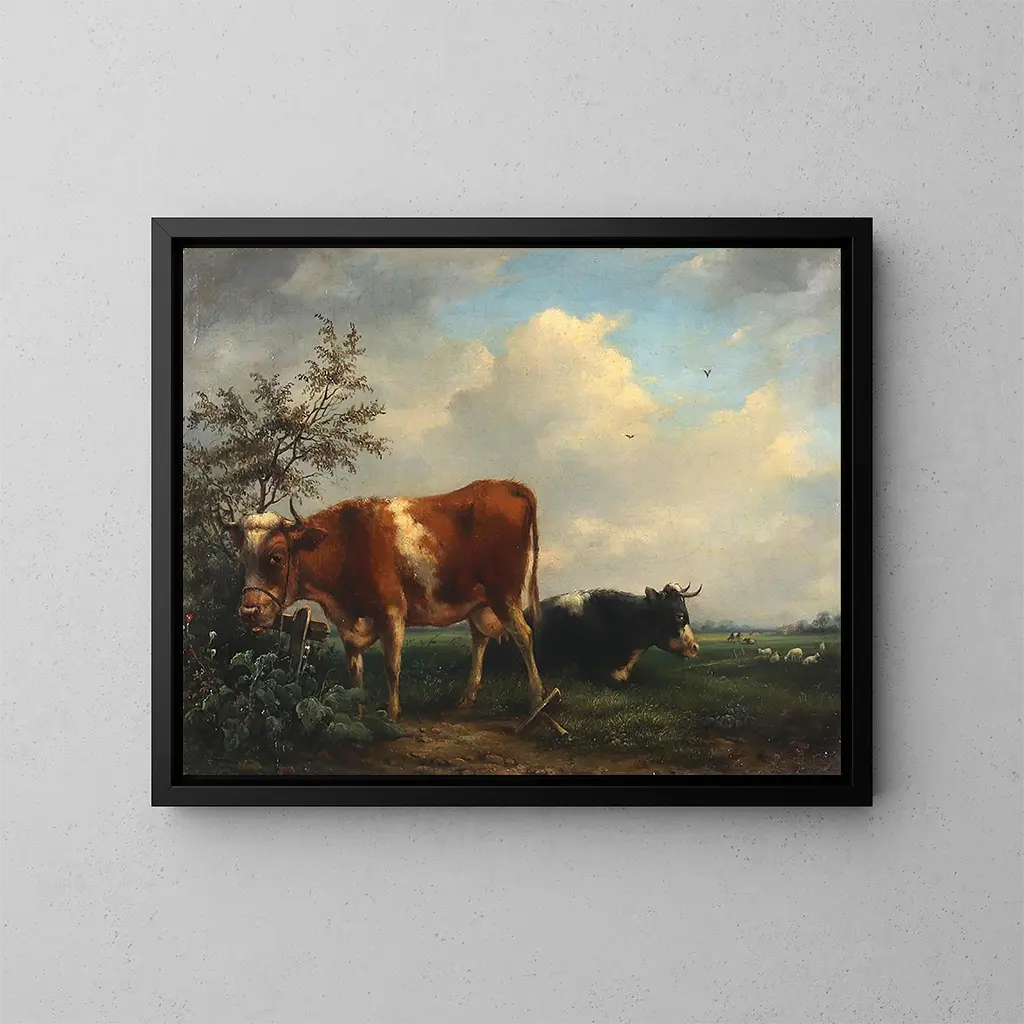 Khe sur la prairie - Dirk Van Lokhorst — ingelijst kunstwerk aan de muur