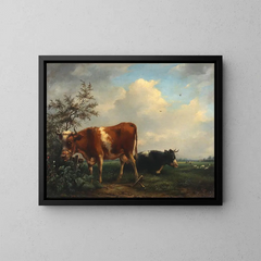 Khe sur la prairie - Dirk Van Lokhorst — ingelijst kunstwerk aan de muur